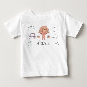 Camiseta De Bebé Bebé Zodiaco Libra BodySuit y Camiseta