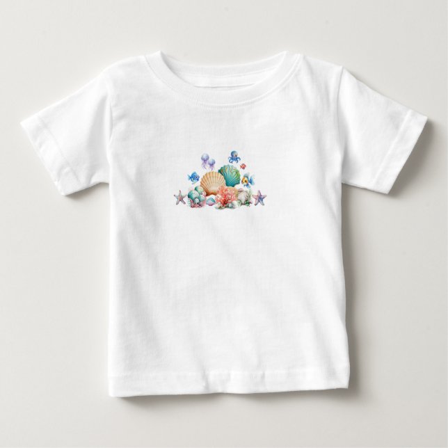 Camiseta De Bebé Bebés del mar (Anverso)