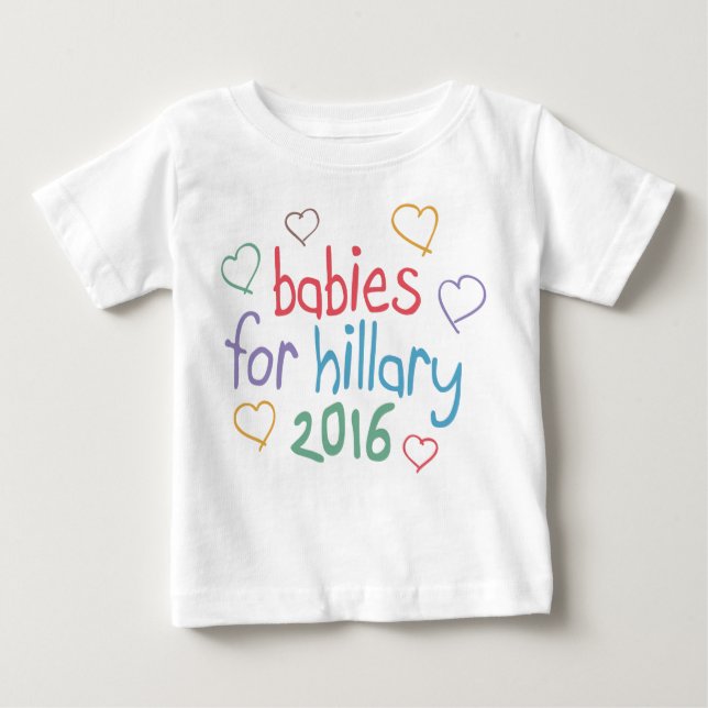 Camiseta De Bebé Bebés para Hillary 2016 (Anverso)
