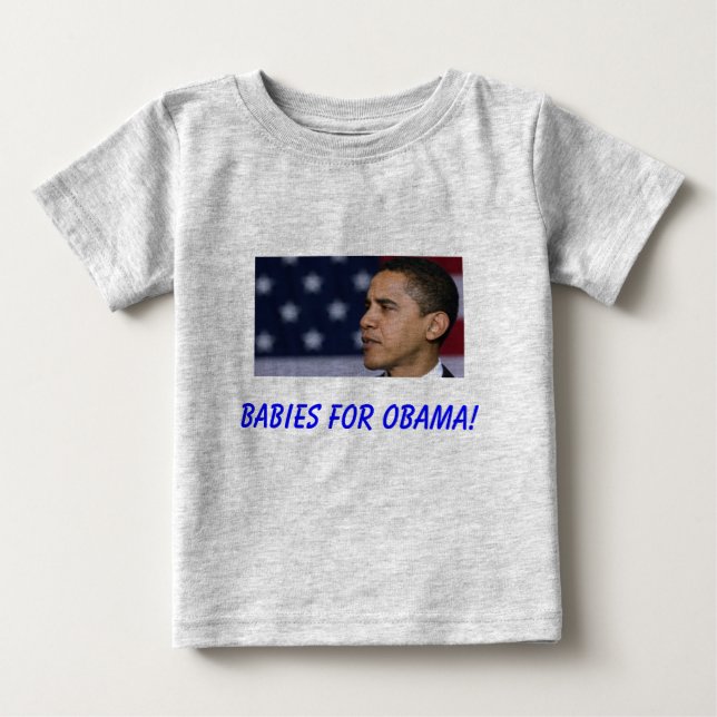 Camiseta De Bebé ¡Bebés por Obama! (Anverso)