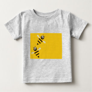 Camiseta De Bebé Bebida de oro amarillo de miel arte de patrón de a