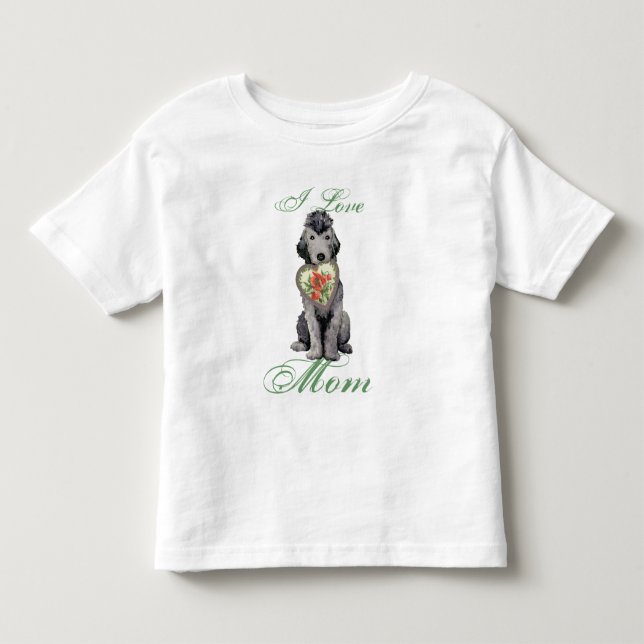 Camiseta De Bebé Bedlington Terrier Heart Mom T-Shirt (Anverso)