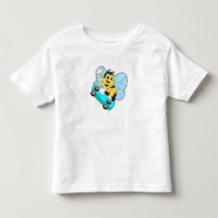 Camiseta De Bebé Bee as Skater con Skateboard