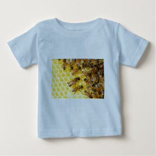 Camiseta De Bebé Bee Bees Hive Honey Comb dulce postre Amarillo
