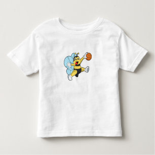 Camiseta De Bebé Bee como jugador de baloncesto con baloncesto