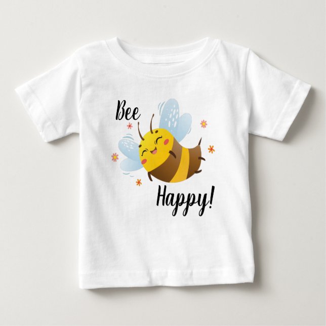 Camiseta De Bebé Bee Happy Baby T-Shirt (Anverso)