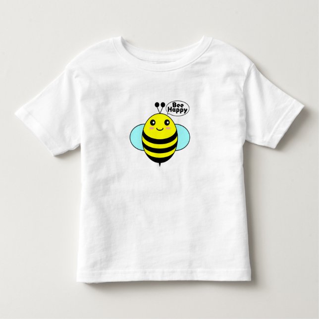 Camiseta De Bebé Bee Happy T-Shirt (Anverso)