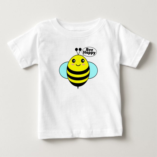 Camiseta De Bebé Bee Happy T-Shirt (Anverso)