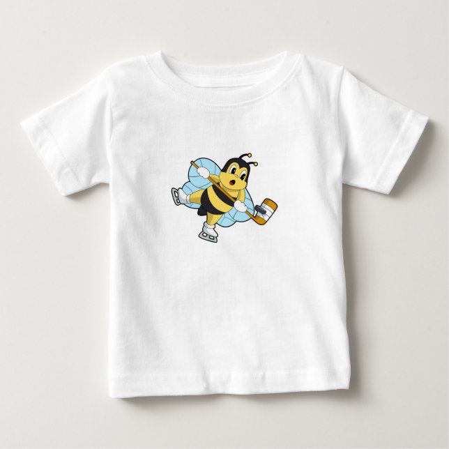 Camiseta De Bebé Bee Hockey sobre hielo Palo de hockey sobre hielo (Anverso)