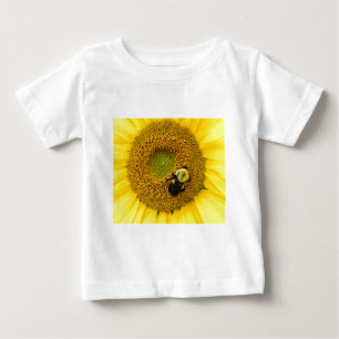 Camiseta De Bebé Bee on Sunflower