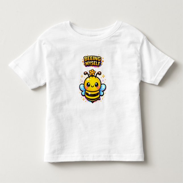 Camiseta De Bebé Beeing Myself Bee – Cute Toddler Girl T-Shirt (Anverso)