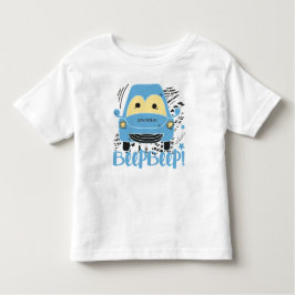 Camiseta De Bebé Beep beep de un auto azul personalizado beep Toddl