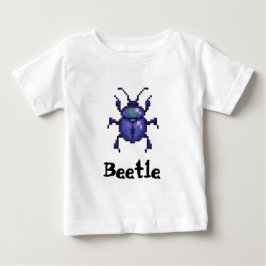 Camiseta De Bebé Beetle purple pixel art