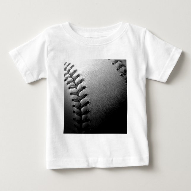 Camiseta De Bebé Béisbol blanco y negro (Anverso)
