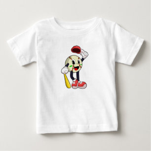 Camiseta De Bebé Béisbol con bate de béisbol