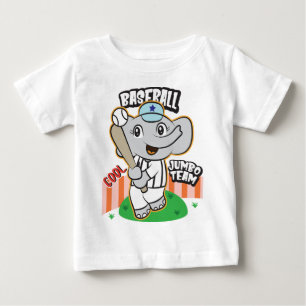 Camiseta De Bebé Béisbol de elefante 