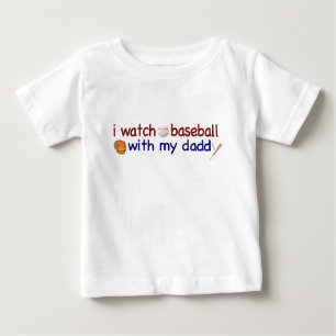 Camiseta De Bebé Béisbol del reloj con el papá