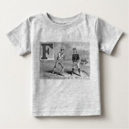 Camiseta De Bebé Béisbol Inicial F Deportes Significado Vintage Fou