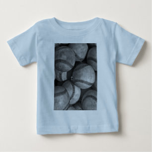 Camiseta De Bebé Béisbol negro y blanco