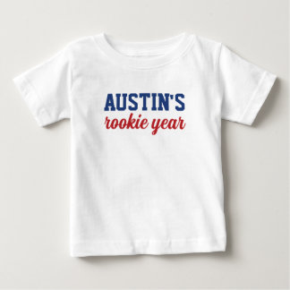 Camiseta De Bebé Béisbol Primer Año de los Rookies de Cumpleaños