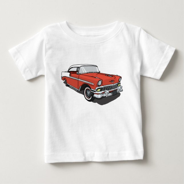 Camiseta De Bebé Bel Air de Chevrolet - rojo (Anverso)