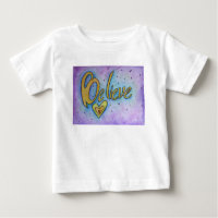 Believe Heart Inspirador Word Art Personalizado Sh