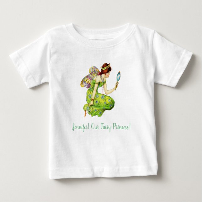 Camiseta De Bebé Bella Princesa Hada con Nombre Personalizado (Anverso)
