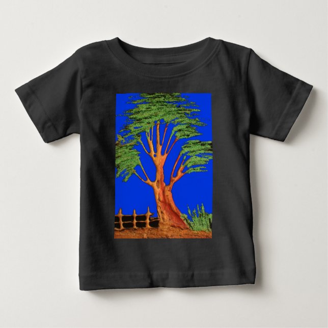 Camiseta De Bebé Belleza de Acacia en África: Serenidad Serengeti. (Anverso)