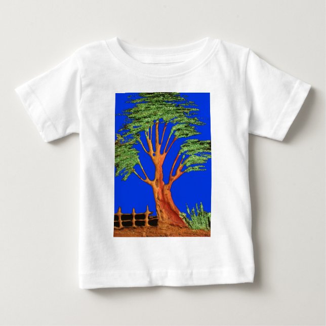 Camiseta De Bebé Belleza de Acacia en África: Serenidad Serengeti. (Anverso)