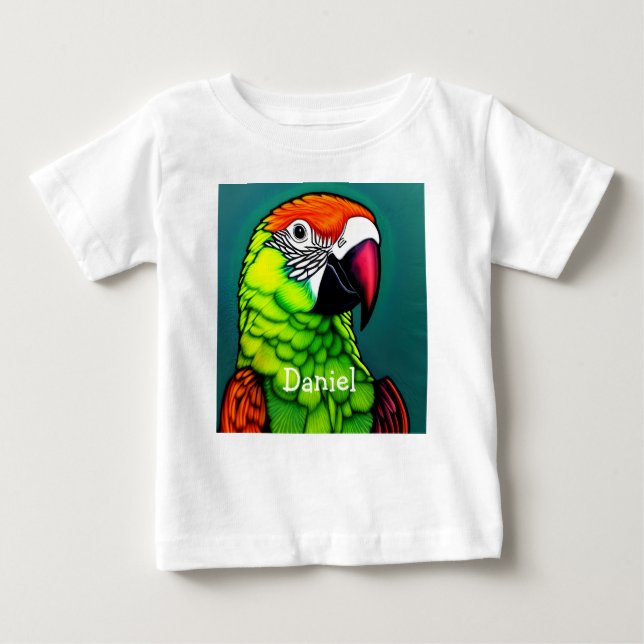 Camiseta De Bebé Belleza en la selva tropical: Loro salvaje exótico (Anverso)
