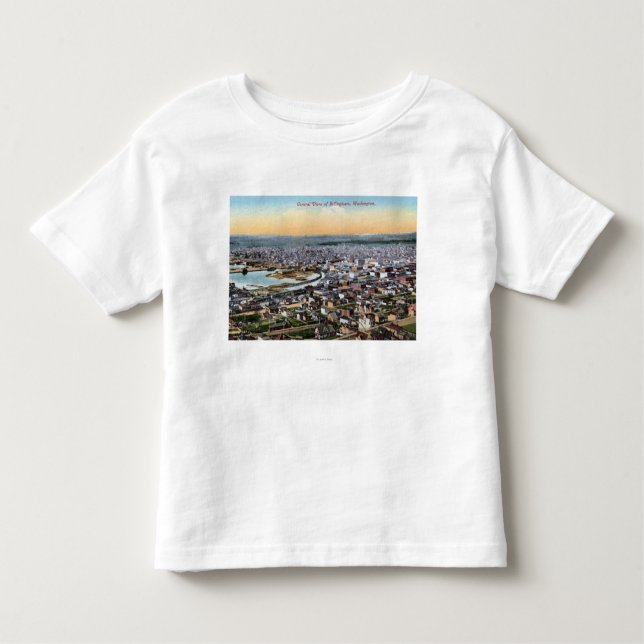 Camiseta De Bebé Bellingham, Washington - antena de la ciudad (Anverso)