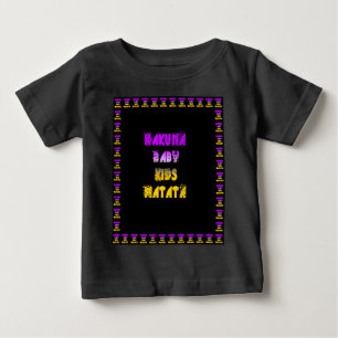 Camiseta De Bebé Bello Arte de Impresión Hakuna Matata