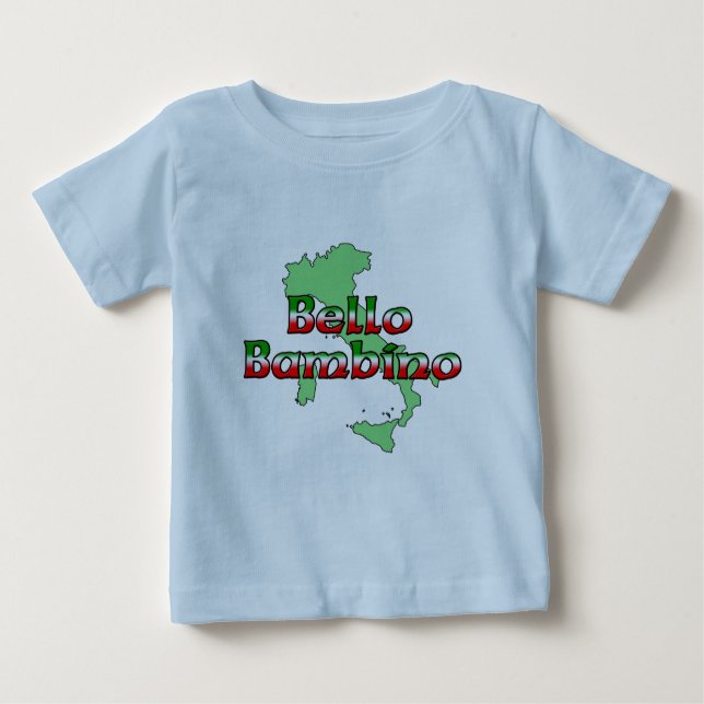 Camiseta De Bebé Bello Bambino (Hermoso Niño Italiano) (Anverso)
