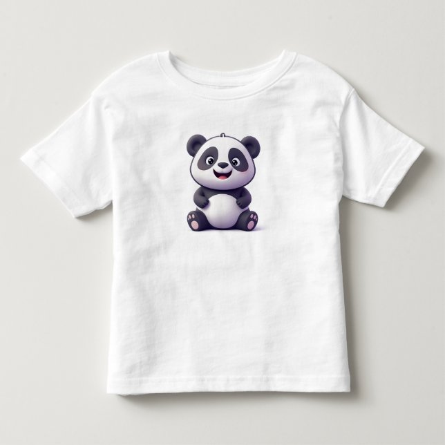 Camiseta De Bebé Bello Panda Bebé de Dibujos Animados (Anverso)