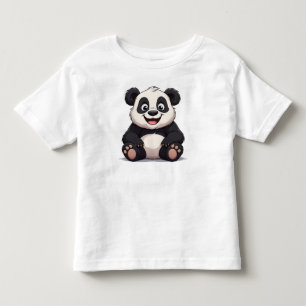 Camiseta De Bebé Bello Panda Bebé de Dibujos Animados