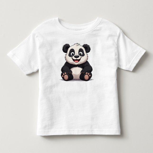 Camiseta De Bebé Bello Panda Bebé de Dibujos Animados (Anverso)