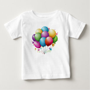 Camiseta De Bebé Bellos globos de cumpleaños