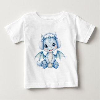 Camiseta De Bebé Bellos pendientes de dragón bebé de invierno Acuar