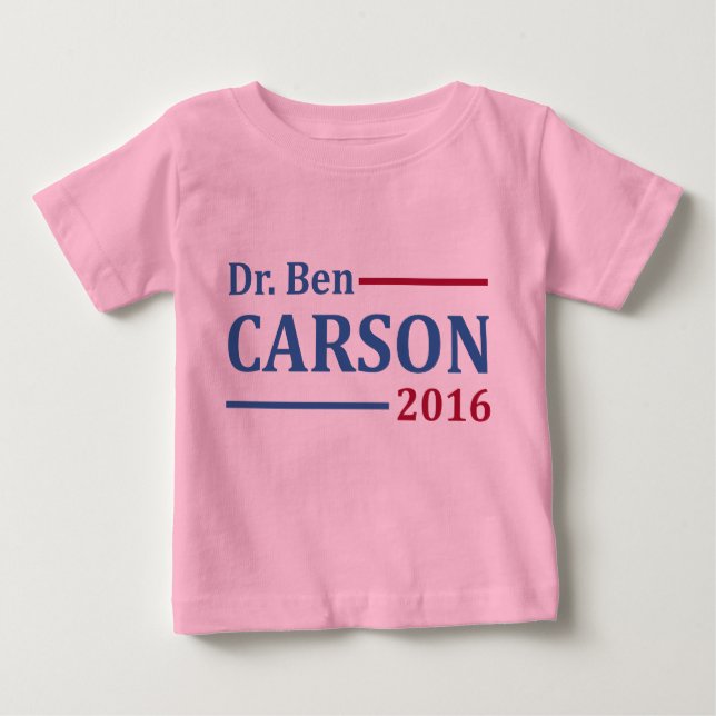 Camiseta De Bebé Ben Carson 2016 (Anverso)