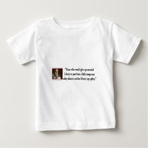 Camiseta De Bebé Ben Franklin sobre la Libertad