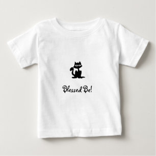 Camiseta De Bebé Bendecido sea gato negro del bebé