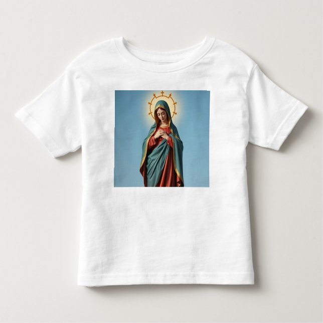 Camiseta De Bebé Bendita Virgen María Toddler Tee Shirt (Anverso)