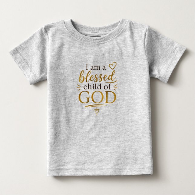 Camiseta De Bebé Bendito hijo de Dios  (Anverso)