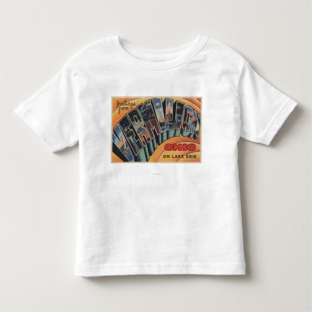 Camiseta De Bebé Bermellón, Ohio - escenas grandes de la letra (Anverso)