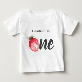 Camiseta De Bebé Berry 1er cumpleaños Fresa acuarela