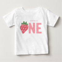 Berry de fresa minimalista Primer cumpleaños