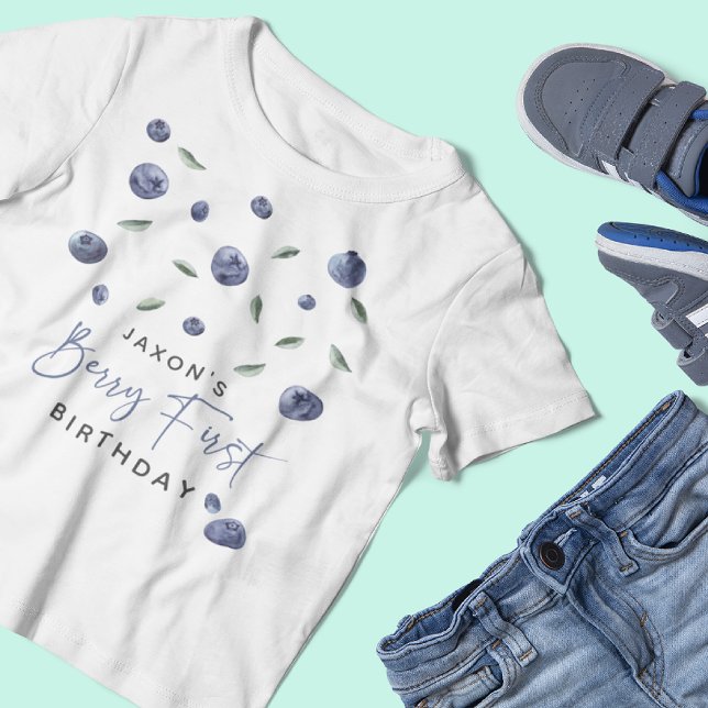 Camiseta De Bebé 'Berry First' Arándano Cumpleaños 1 año (Subido por el creador)