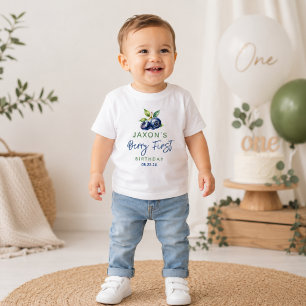 Camiseta De Bebé Berry First Blueberry Primer Fiesta de cumpleaños