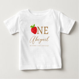 Camiseta De Bebé Berry First First Strawberry Birthday