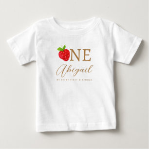 Camiseta De Bebé Berry First First Strawberry Birthday